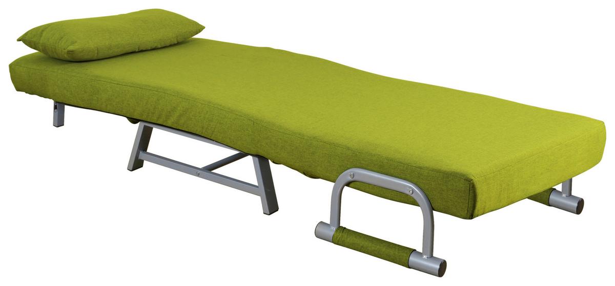 Schlafsessel Kolino Grün 64x95x78 cm - Grau/Grün, MODERN, Textil (64/95/78cm) - MID.YOU