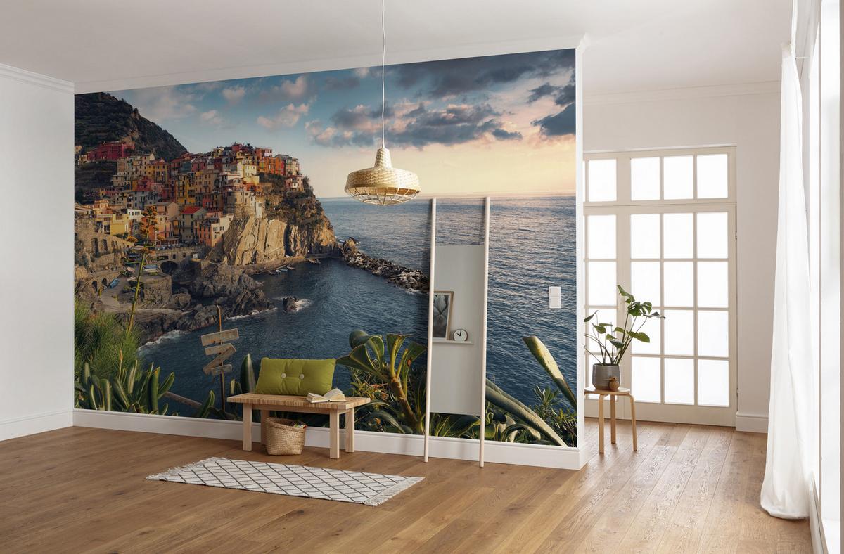 Fototapete The Picturesque Village - Multicolor, Trend, Textil (450/280cm)