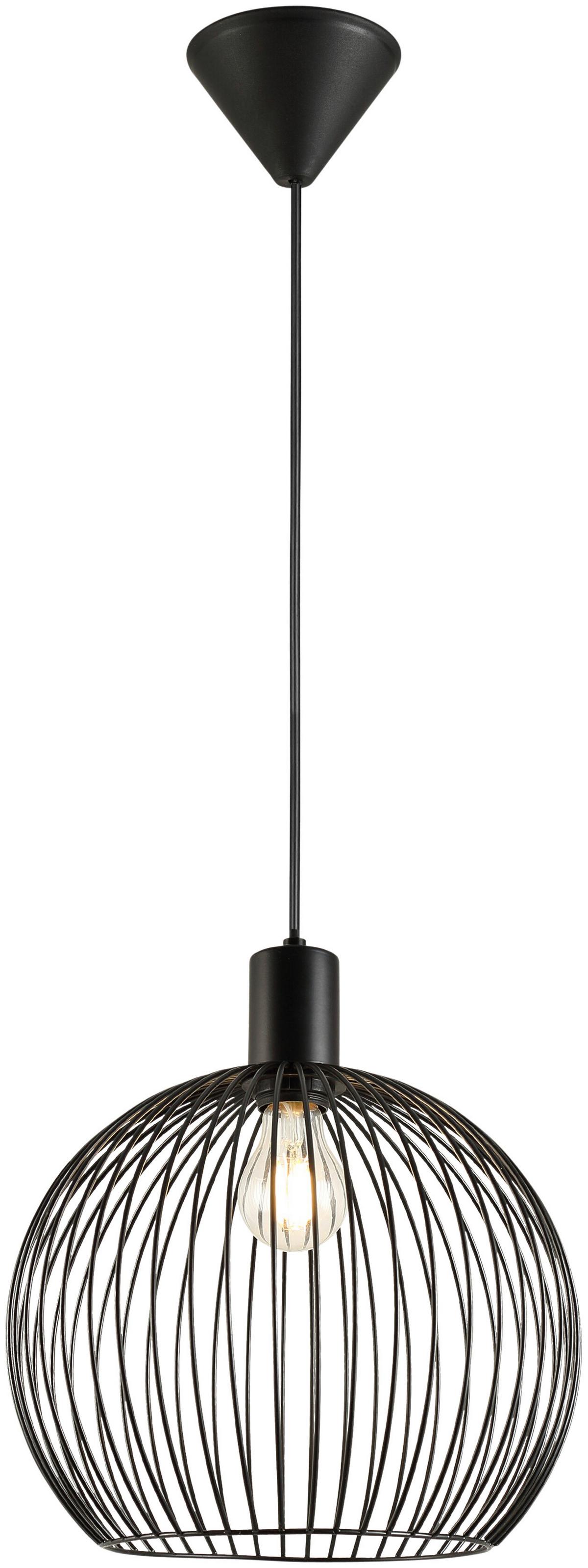 ZÁVĚSNÉ SVÍTIDLO JESSE - černá, Moderní, kov (30/120cm) - Mömax