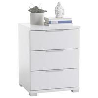 Nachtkästchen Weiß H: 61 Cm - Silberfarben/Weiß, Basics (46/61/42cm) - P & B