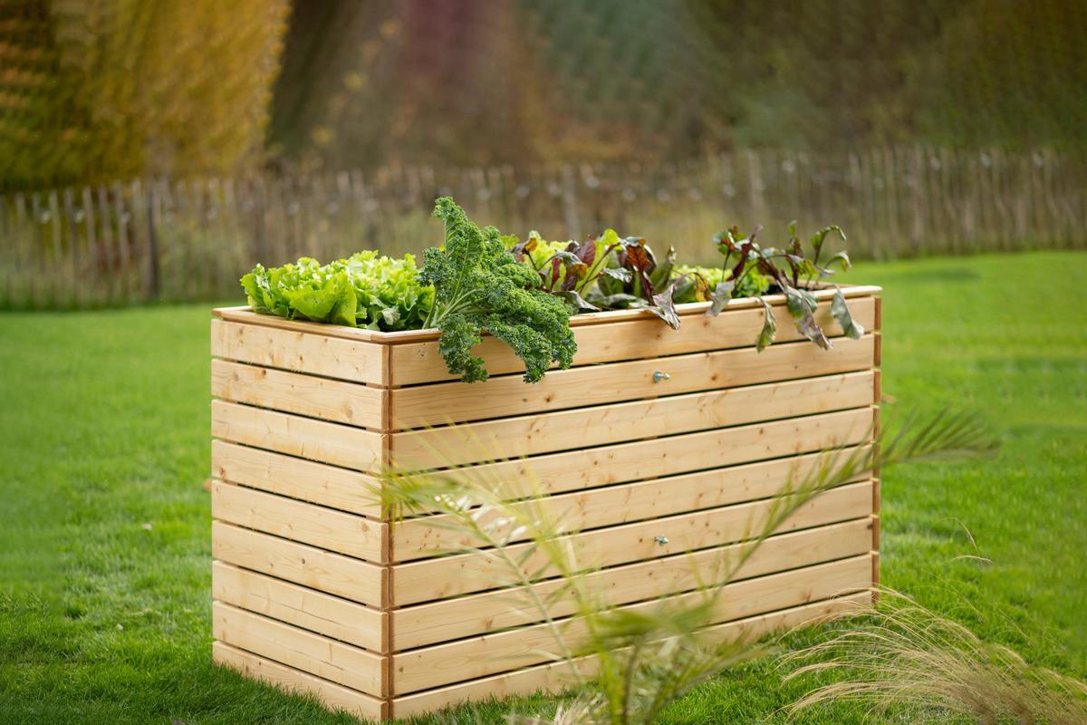 Hochbeet Holz Hochbeet Fichte XL - Fichtefarben, Basics, Holz (70/90/170cm)