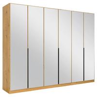 Drehtürenschrank Skyla Eiche Artisan/Glas B: 271 cm - Eiche Artisan, MODERN, Holzwerkstoff (271/210/54cm) - Rauch Möbel