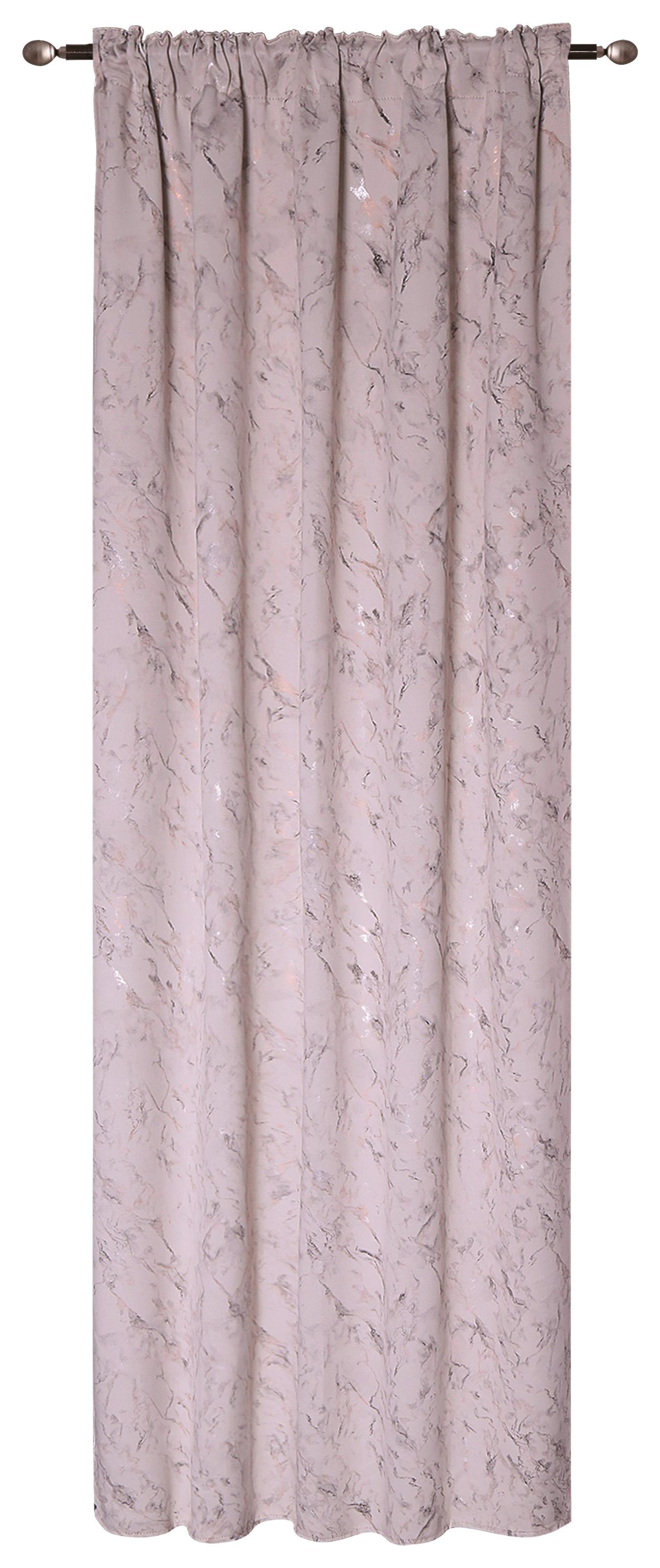 VERDUNKELUNGSVORHANG MARBLE - Weiß, ROMANTIK / LANDHAUS, Textil (135/245cm) - James Wood