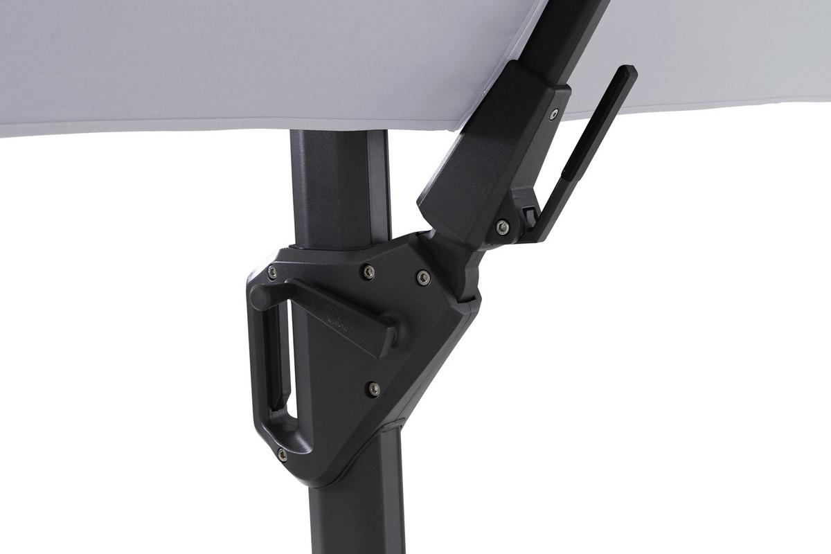 Ampelschirm Sunset N+ BxHxT 350x 252x260 cm Anthrazit/Grau - Anthrazit/Grau, KONVENTIONELL, Textil/Metall (350/260cm) - Siena Garden