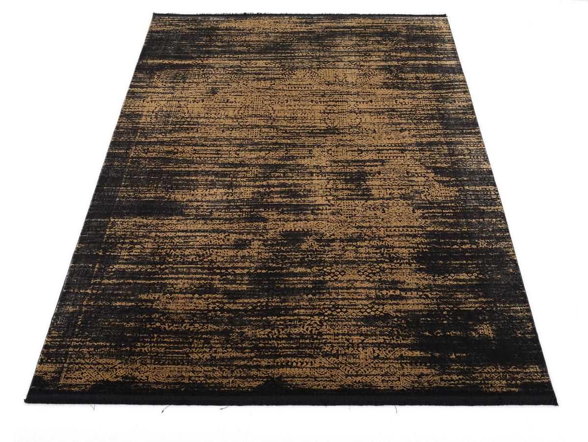 Webteppich Rio Goldfarben 65x130 cm - Goldfarben, Design, Textil (65/130cm) - Dieter Knoll