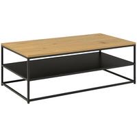 Dohányzóasztal Gila 120/60cm - tölgyfa színű/fekete, Trend, faalapú anyag/fém (120/60/42cm) - MID.YOU