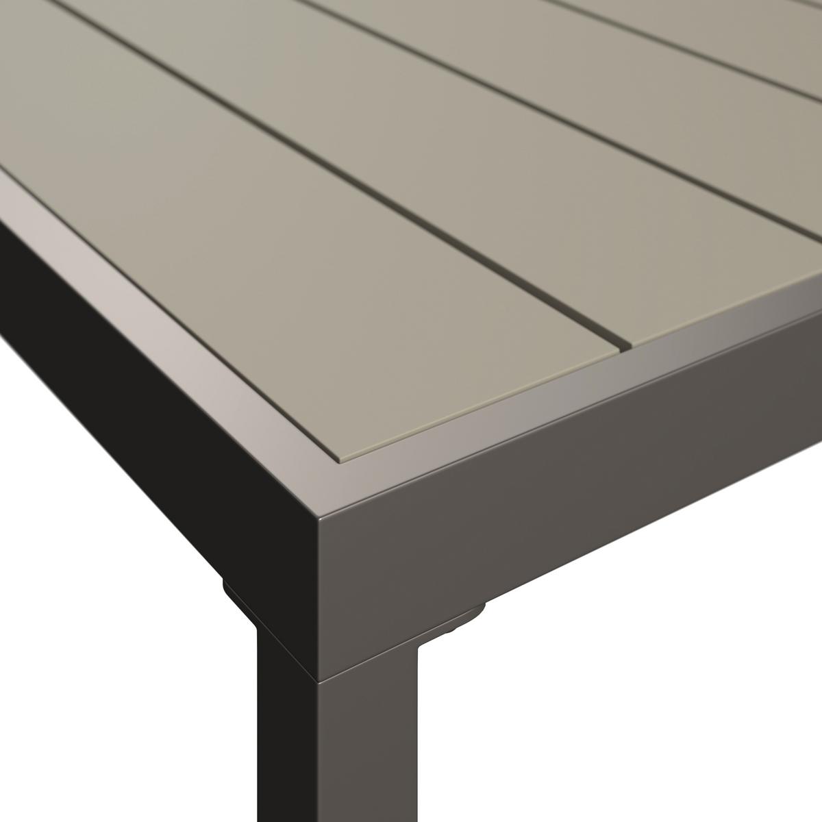 Loungegarnitur Zamora - Graubraun/Beigebraun, MODERN, Textil/Metall (105/35,5/50cm) - Beldano