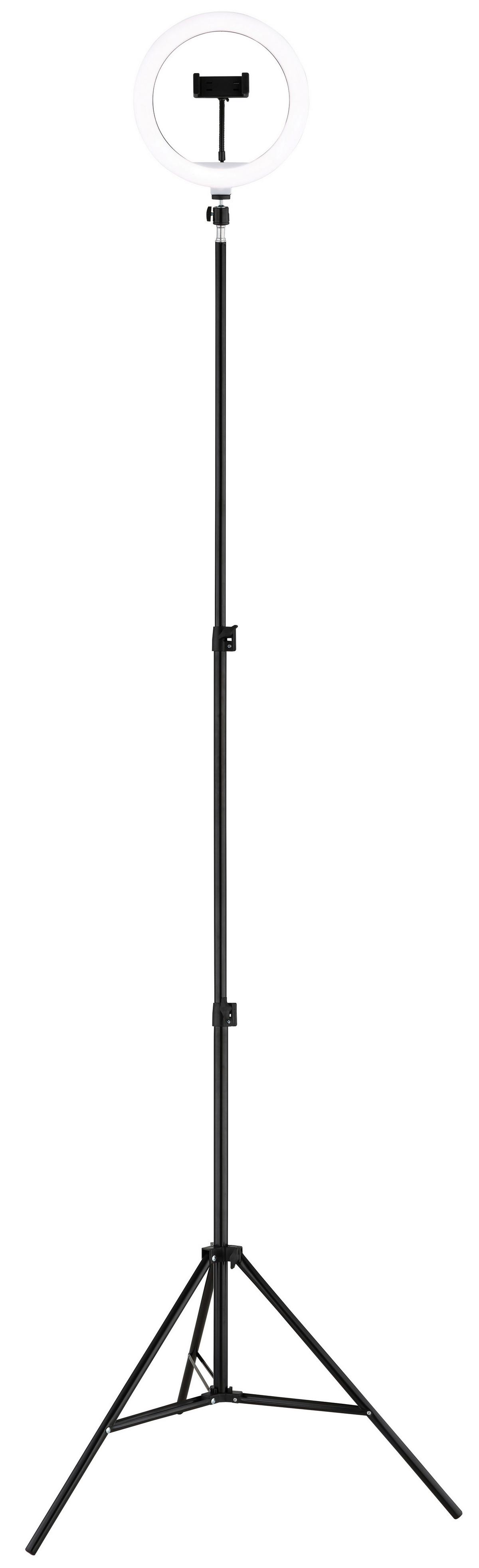 LED-STEHLEUCHTE Delgado - Opal/Schwarz, Design, Kunststoff/Metall (63/210cm) - Globo