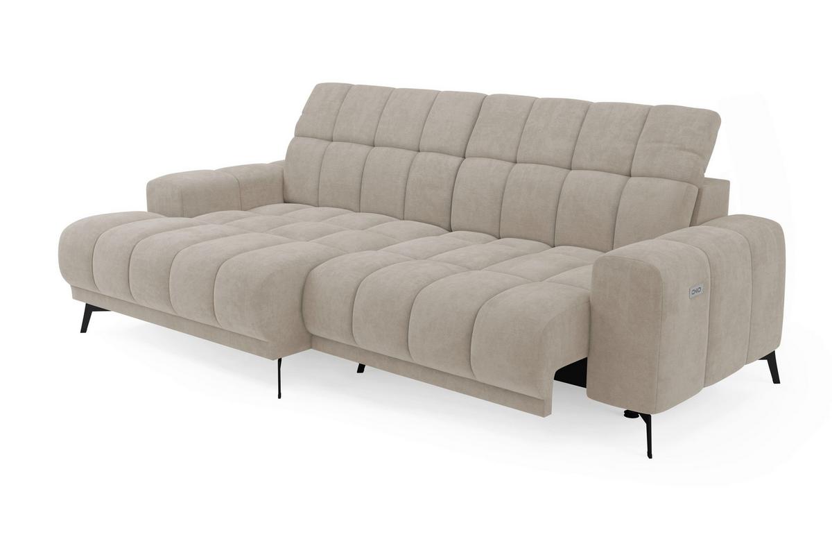 Rohová sedačka LAYA, levá, hnědá tkanina MEMPHIS - hnědá, Moderní, textil (155/250cm) - Premium Living