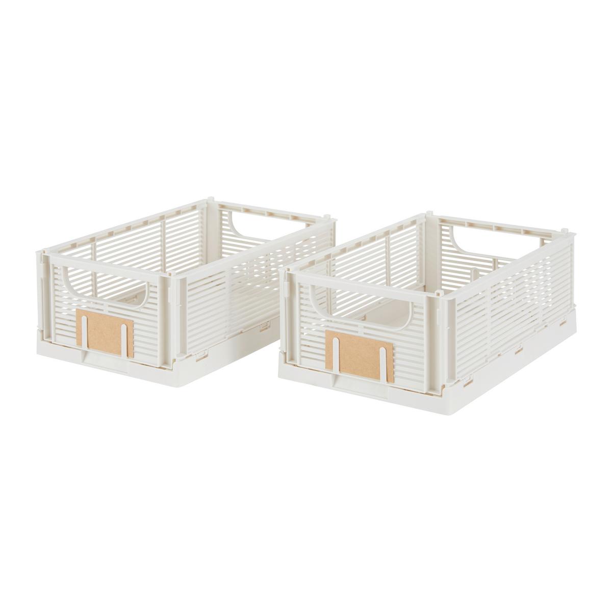 Skládací box KNUT -S- - bílá, Moderní, plast (25/17/10cm) - Mömax