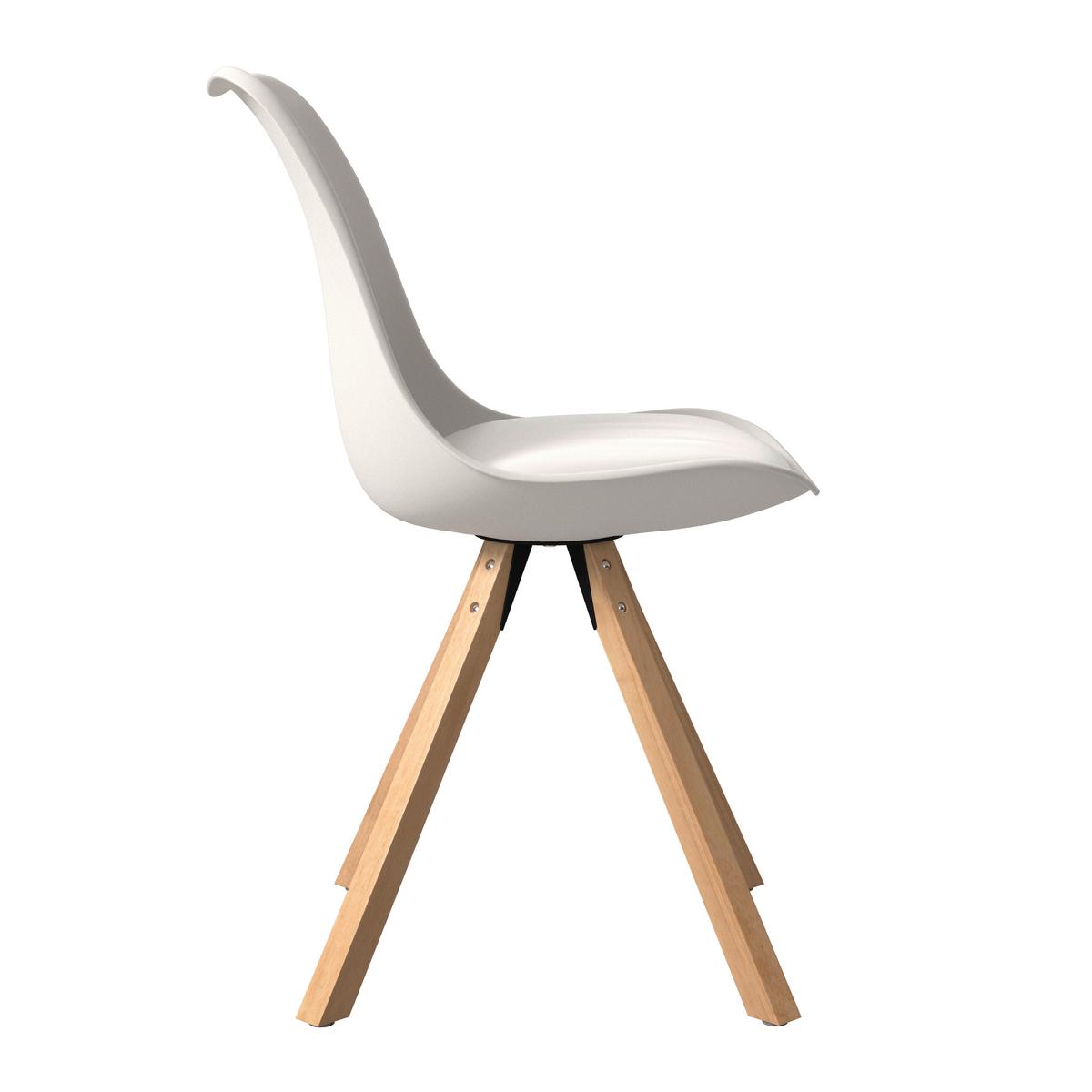 STOLIČKA LILLY 2 -TOP- - biela/prírodná farba, Modern, drevo/textil (48,5/84/55cm) - Based