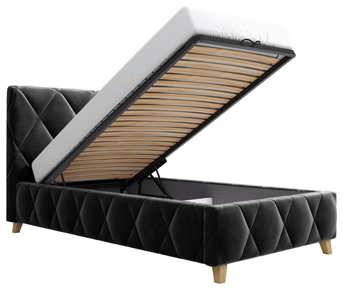 Polsterbett Trivio 100x200 cm Anthrazit - Anthrazit, MODERN, Holz/Holzwerkstoff (100/200cm) - MID.YOU