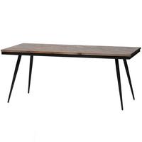 Esstisch Rhombic Teakfarben L: 180 cm - Schwarz/Teakfarben, Design, Holz/Metall (180/90/76cm) - Livetastic