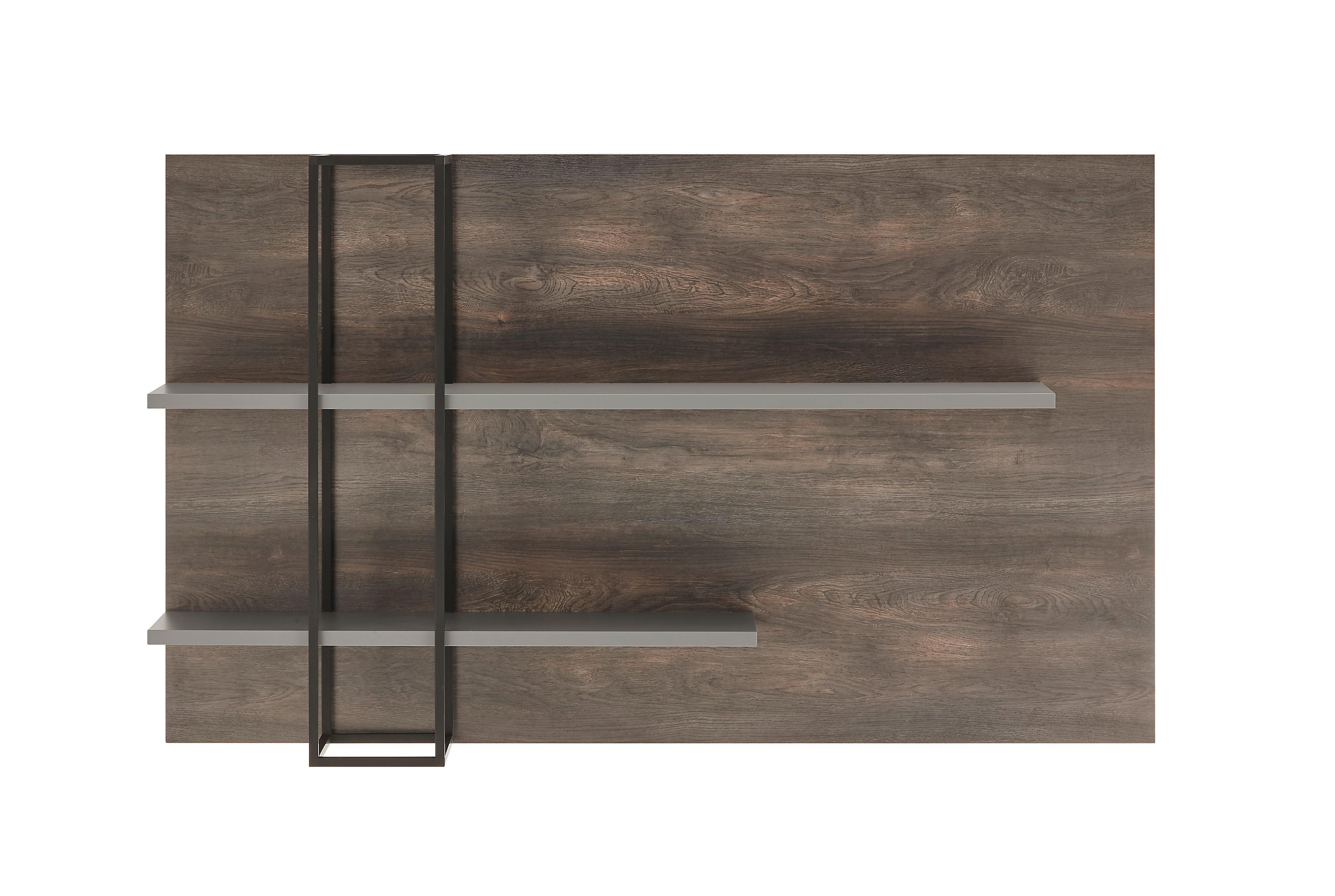 Wandregal Largo Anthrazit/Eichefarben B: 152cm - Eichefarben/Anthrazit, Design, Holzwerkstoff (152/90/26cm) - MID.YOU