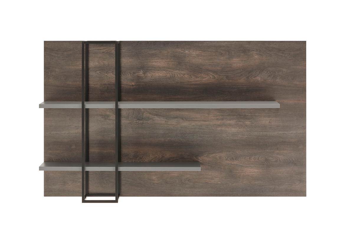 Wandregal Largo Anthrazit/Eichefarben B: 152cm - Eichefarben/Anthrazit, Design, Holzwerkstoff (152/90/26cm) - MID.YOU