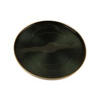 Servierplatte Filipa - Dunkelgrün, Design, Glas (28,7cm) - Luca Bessoni