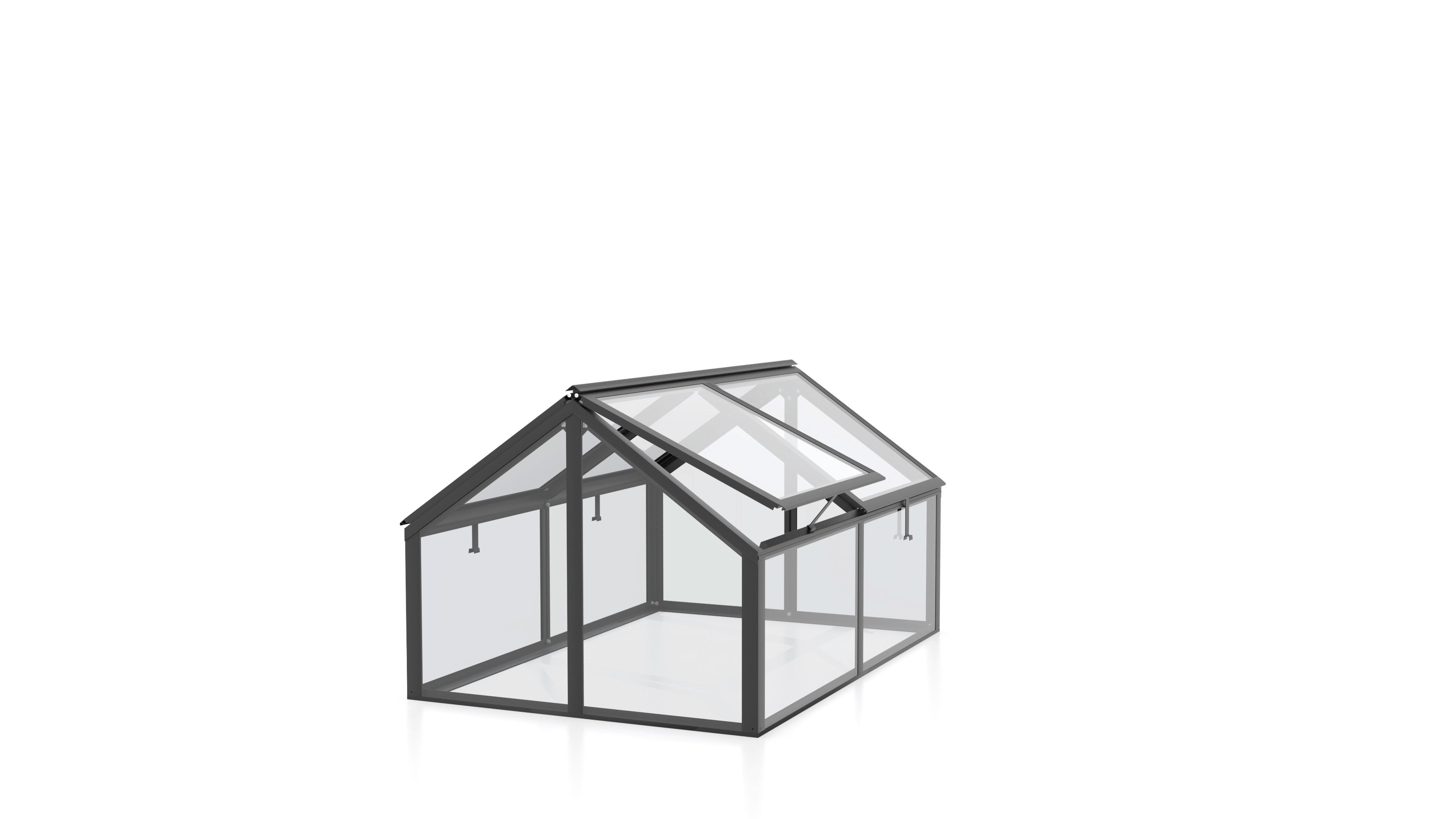 Hochbeetaufsatz Aluminium Gamma 89x38,4x71,3 cm schwarz - Schwarz, Basics, Glas/Metall (89/38,4/71,3cm)