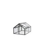 Hochbeetaufsatz Aluminium Gamma 89x38,4x71,3 cm schwarz - Schwarz, Basics, Glas/Metall (89/38,4/71,3cm)