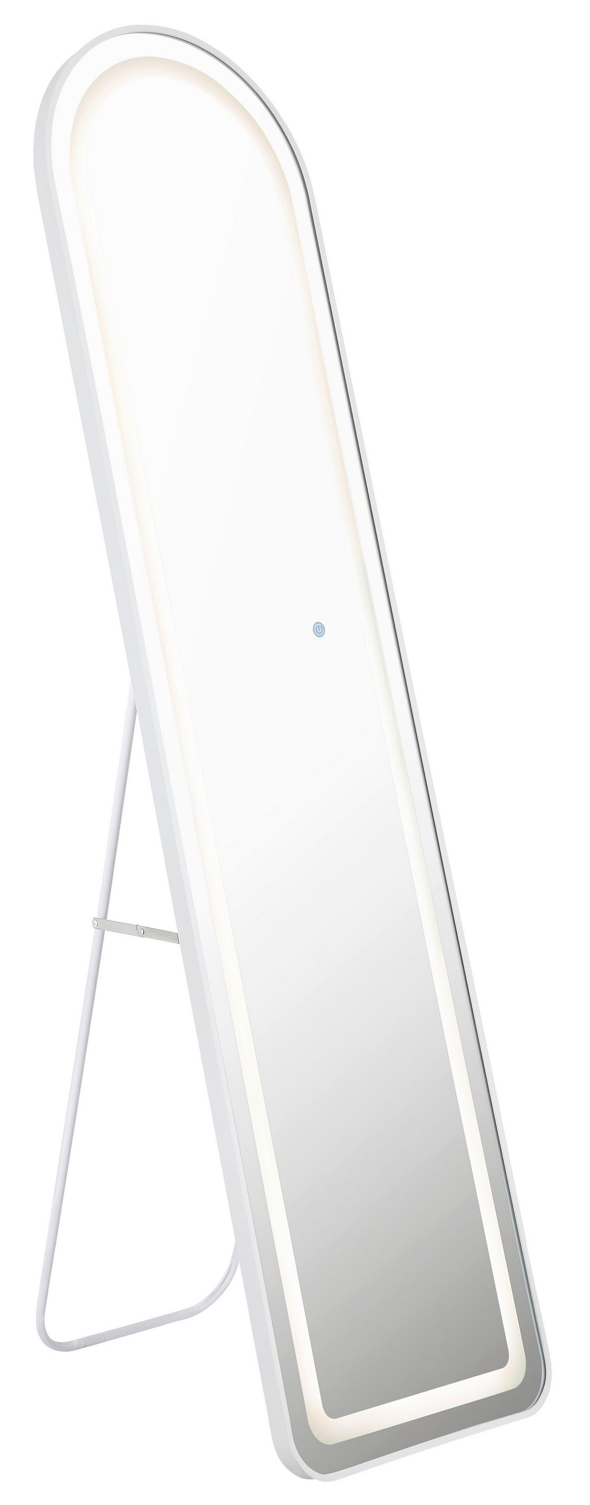 STANDSPIEGEL Touchdimmer - Weiß, Design, Glas/Kunststoff (40/50/160cm) - Globo