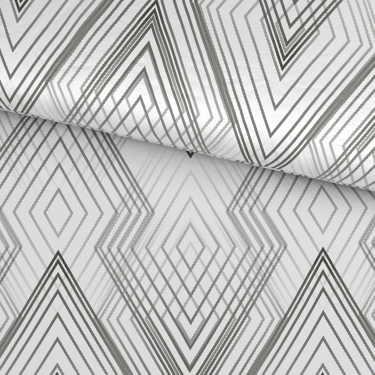Bettwäsche Irina - Anthrazit/Weiß, MODERN, Textil - Luca Bessoni