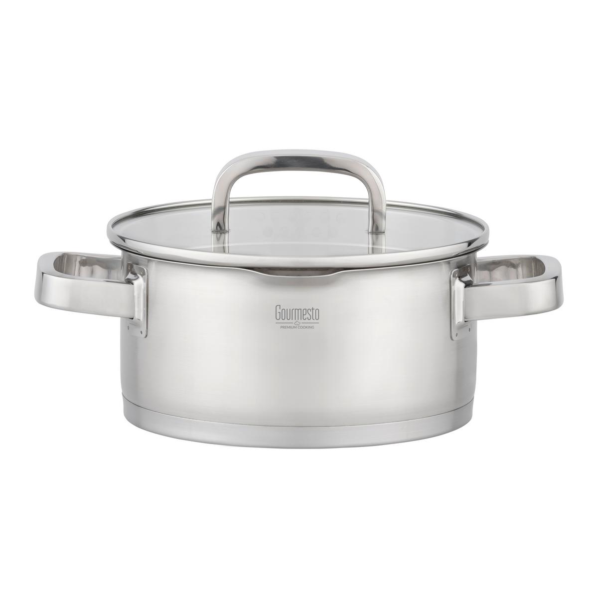 Hrnec 2,9L - čiré/barvy nerez oceli, Konvenční, kov/sklo (20/9,5cm) - Gourmesto