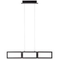 LED-Hängeleuchte Ranut H: 120 cm 3-Flammig - Schwarz, Design, Kunststoff/Metall (80,5/12/120cm) - Brilliant