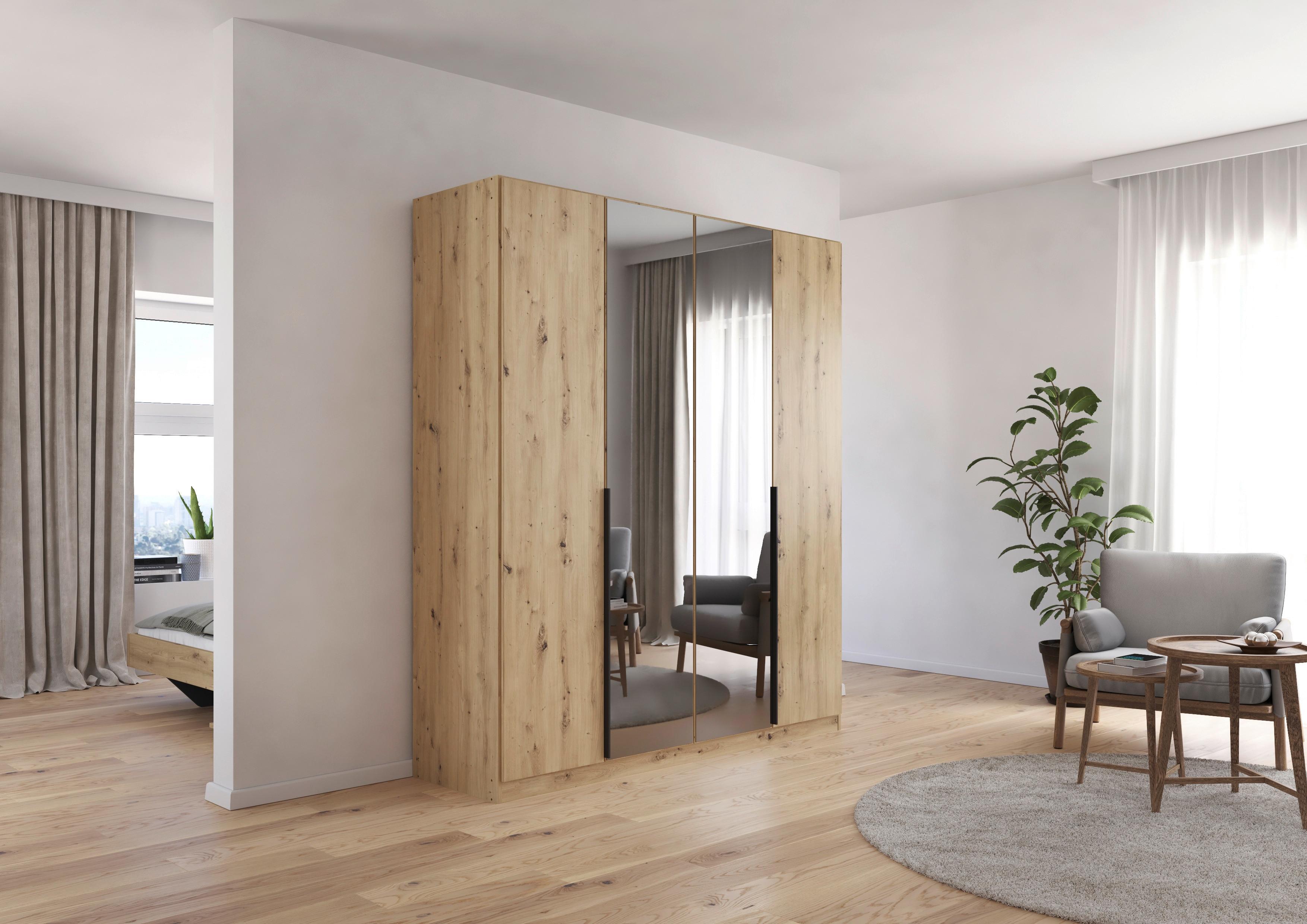 Drehtürenschrank Skyla Eiche Artisan B: 181 cm - Eiche Artisan, MODERN, Holzwerkstoff (181/210/54cm) - Rauch Möbel