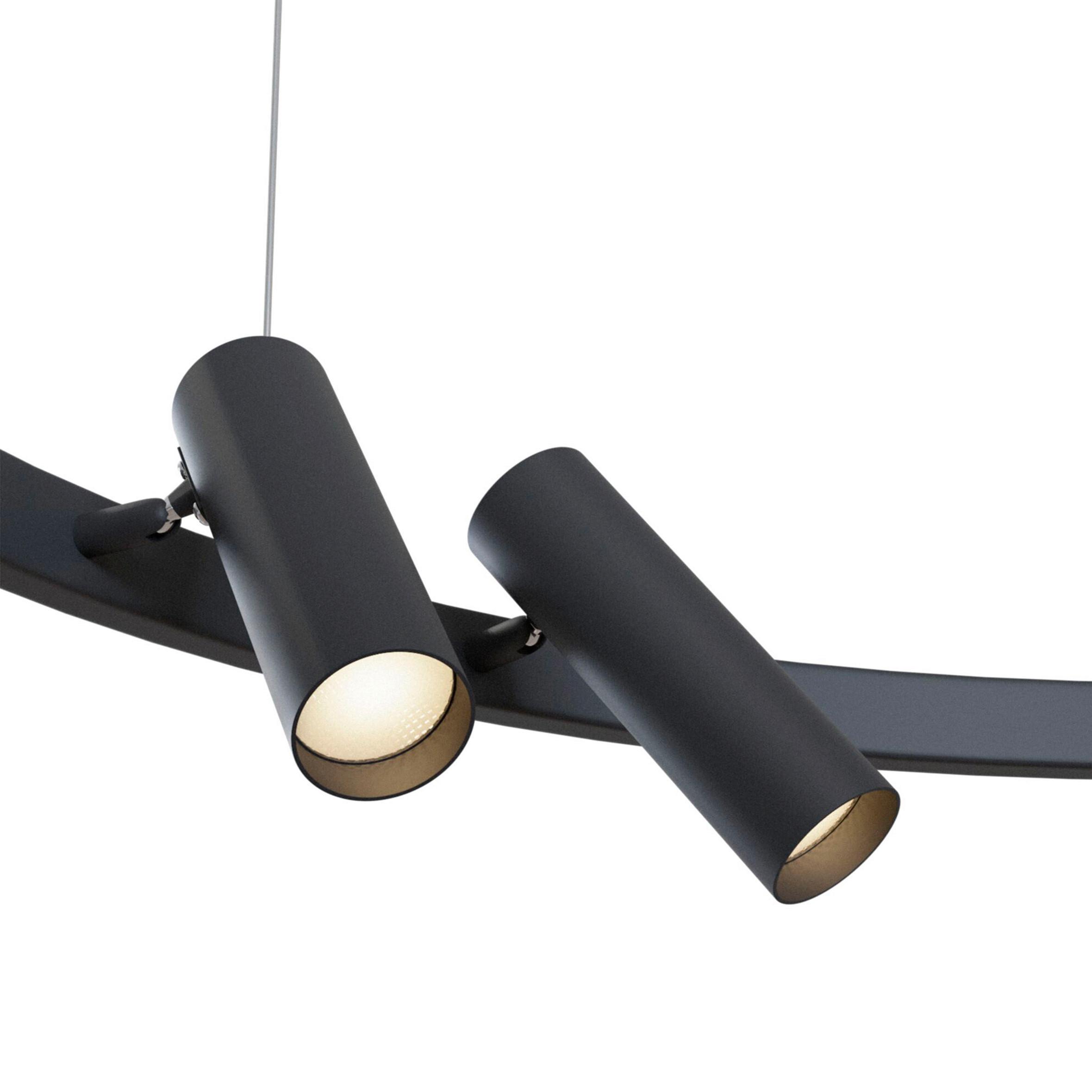 Pendelleuchte Satellite - Schwarz, Trend, Metall (90/90/120cm) - MAYTONI