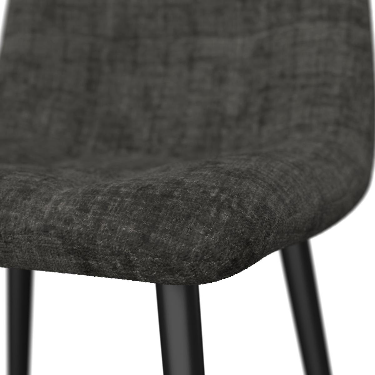 Židle MINO, šedá - šedá/černá, Moderní, kov/dřevo (46/88/54cm) - Bessagi Home