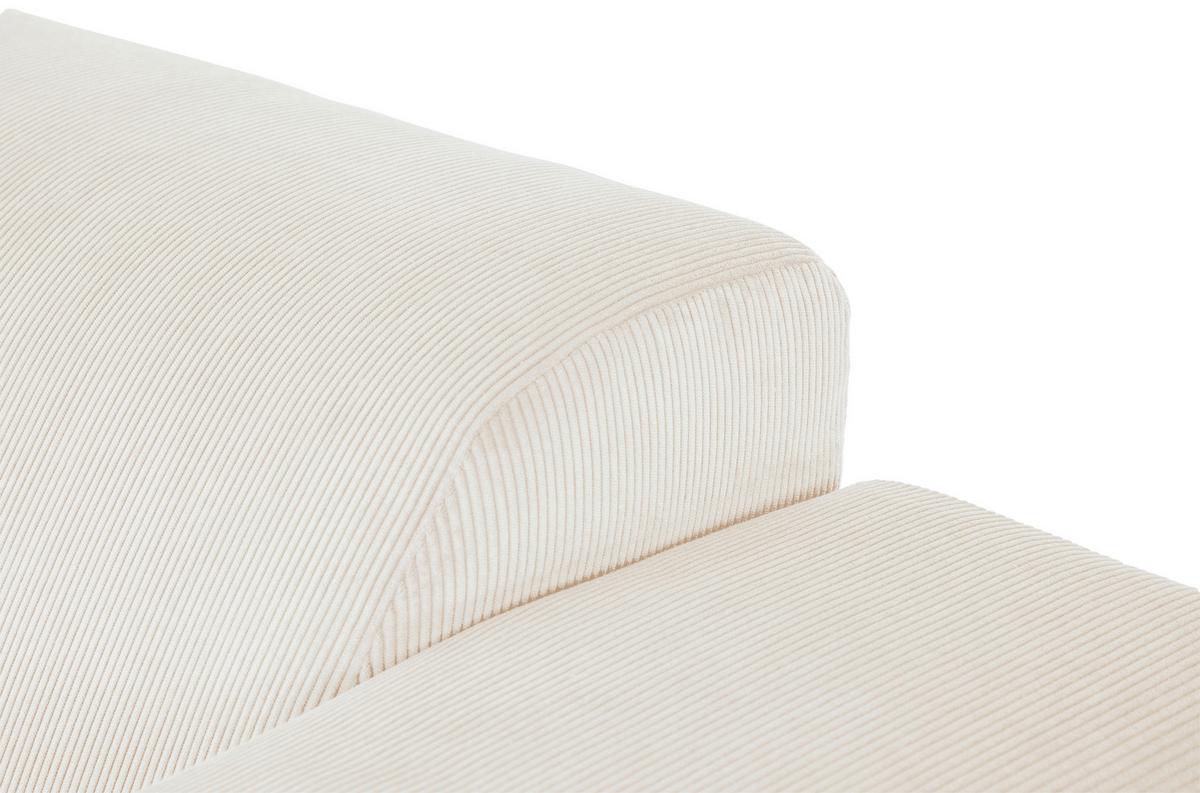 Ecksofa Erno Beige S: 262 Cm - Beige/Schwarz, Design, Textil (262/183cm) - MID.YOU