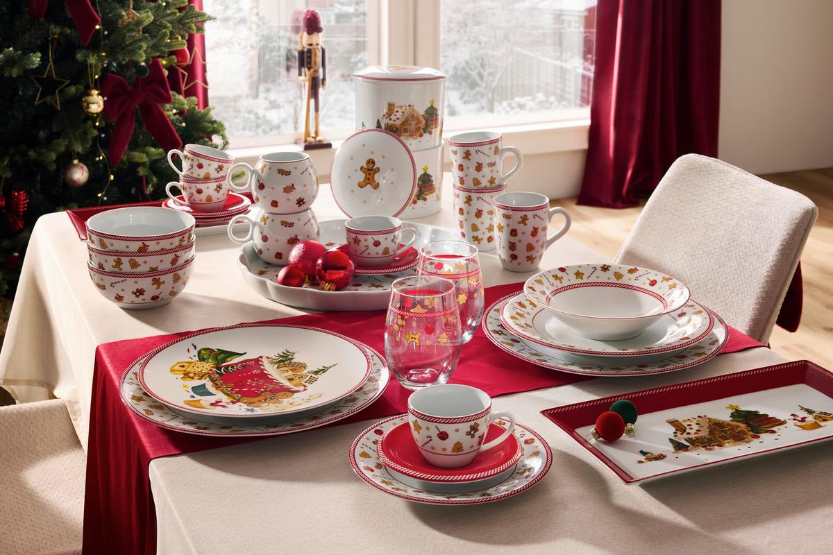 Miska na müsli XMAS - GINGER - bílá/červená, Konvenční, keramika (15/6,6cm) - Mömax