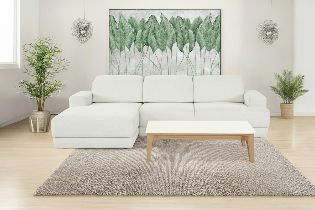 Ecksofa Frans Weiß S: 204 Cm - Schwarz/Weiß, Design, Textil (204/293cm) - MID.YOU