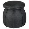 Hocker Corin 145 Anthrazit/Graphit  D: 51,5 cm - Anthrazit/Graphitfarben, Design, Textil (51,5cm) - Kayoom