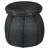 Hocker Corin 145 Anthrazit/Graphit  D: 51,5 cm - Anthrazit/Graphitfarben, Design, Textil (51,5cm) - Kayoom