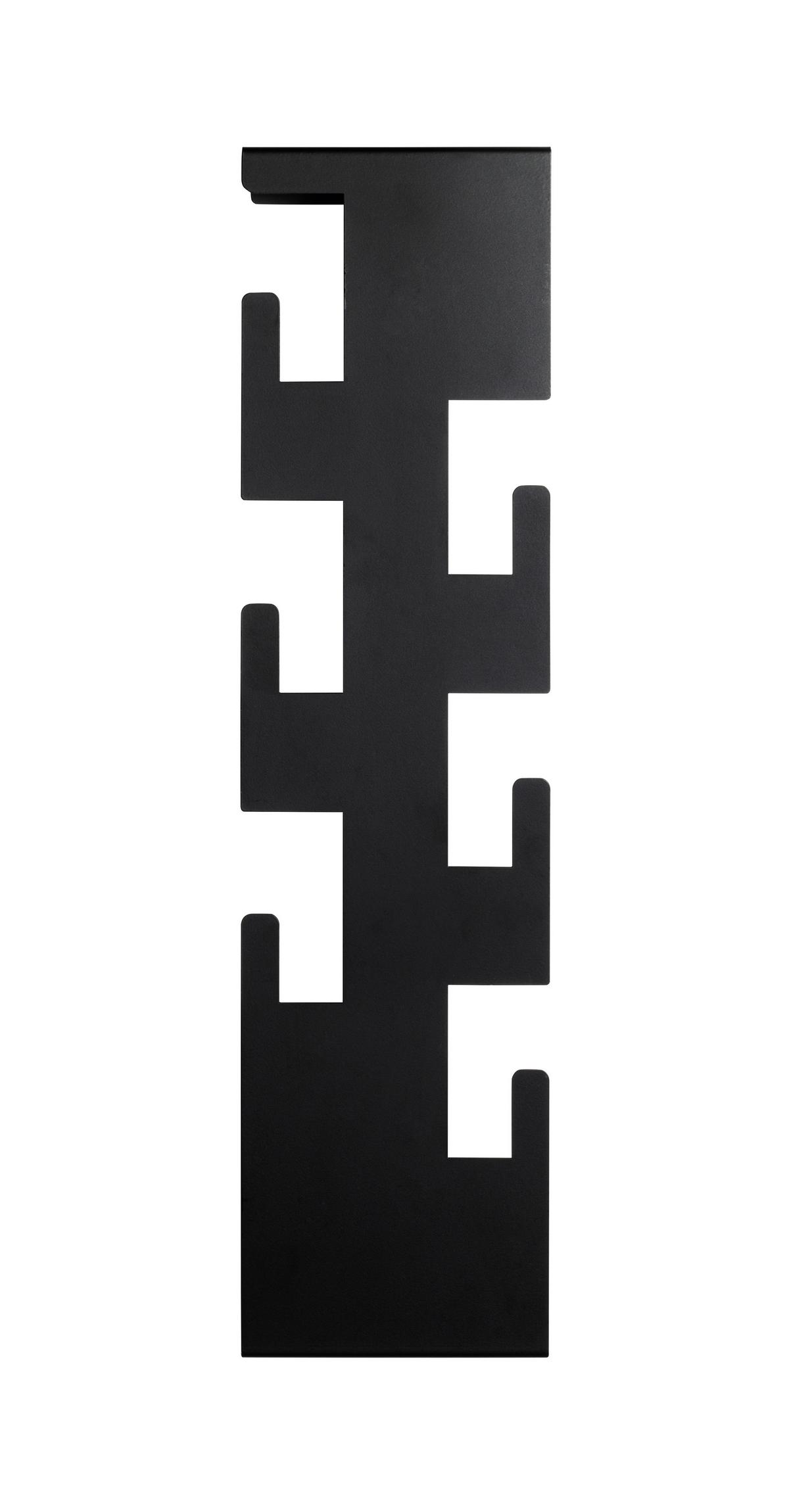 Nástěnná šatna LUNIS černá - černá, Moderní, kov (15/60/8cm) - Mömax