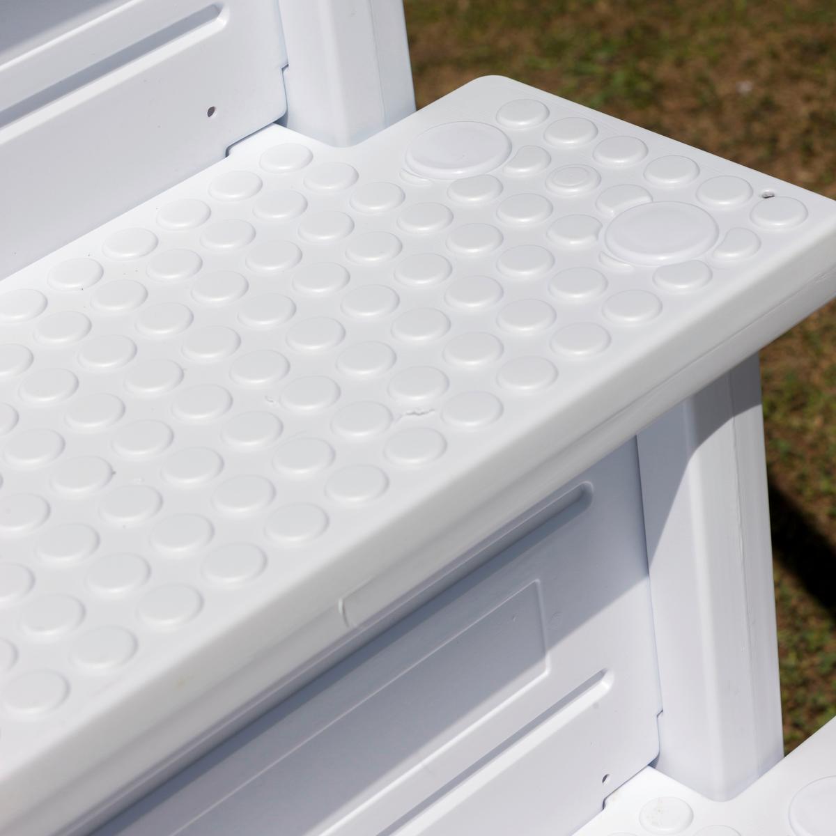 Poolleiter Leiter - Weiß, KONVENTIONELL, Kunststoff (92/206/80cm) - Gre