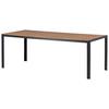Gartentisch Break - Schwarz/Naturfarben, KONVENTIONELL, Holz/Metall (205/90/74cm) - Gardenson