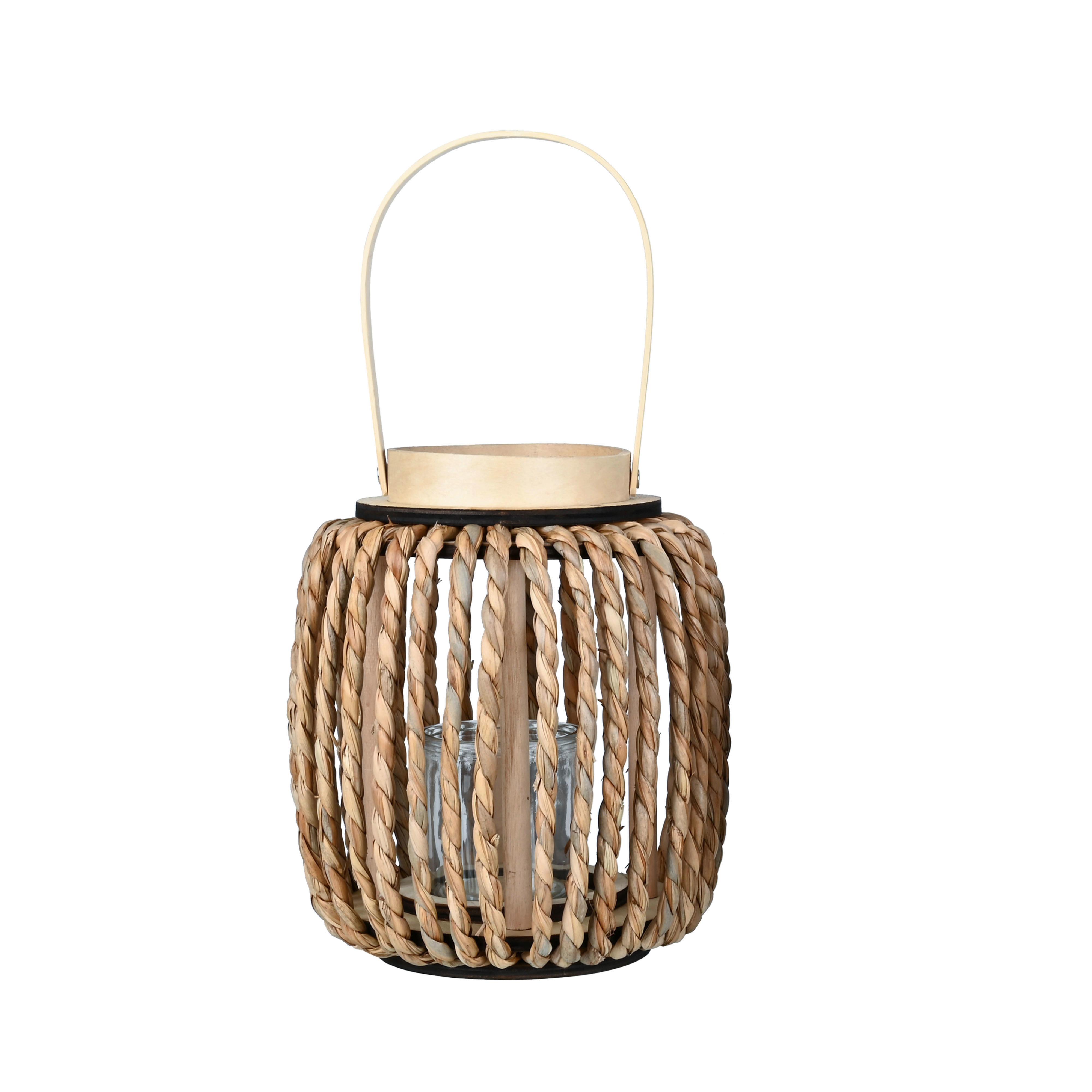 Lampáš Cord, 20/24cm - prírodné farby, Natur, kov/drevo (20/24cm) - Zandiara