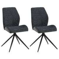 Stuhl-set Snap - Anthrazit/Schwarz, MODERN, Textil/Metall (46/87/55cm) - MID.YOU