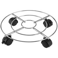 Gurulós Virágtartó Ingrid - fekete/ezüstszínű, Konventionell, műanyag/fém (30/6,5cm) - Luca Bessoni