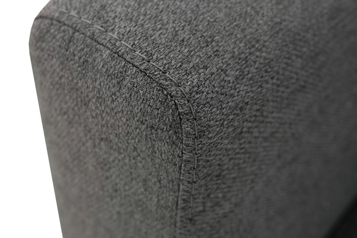 2-Sitzer-Sofa Derby Anthrazit B: 133 cm - Anthrazit/Schwarz, Basics, Textil (133/70/66cm) - P & B