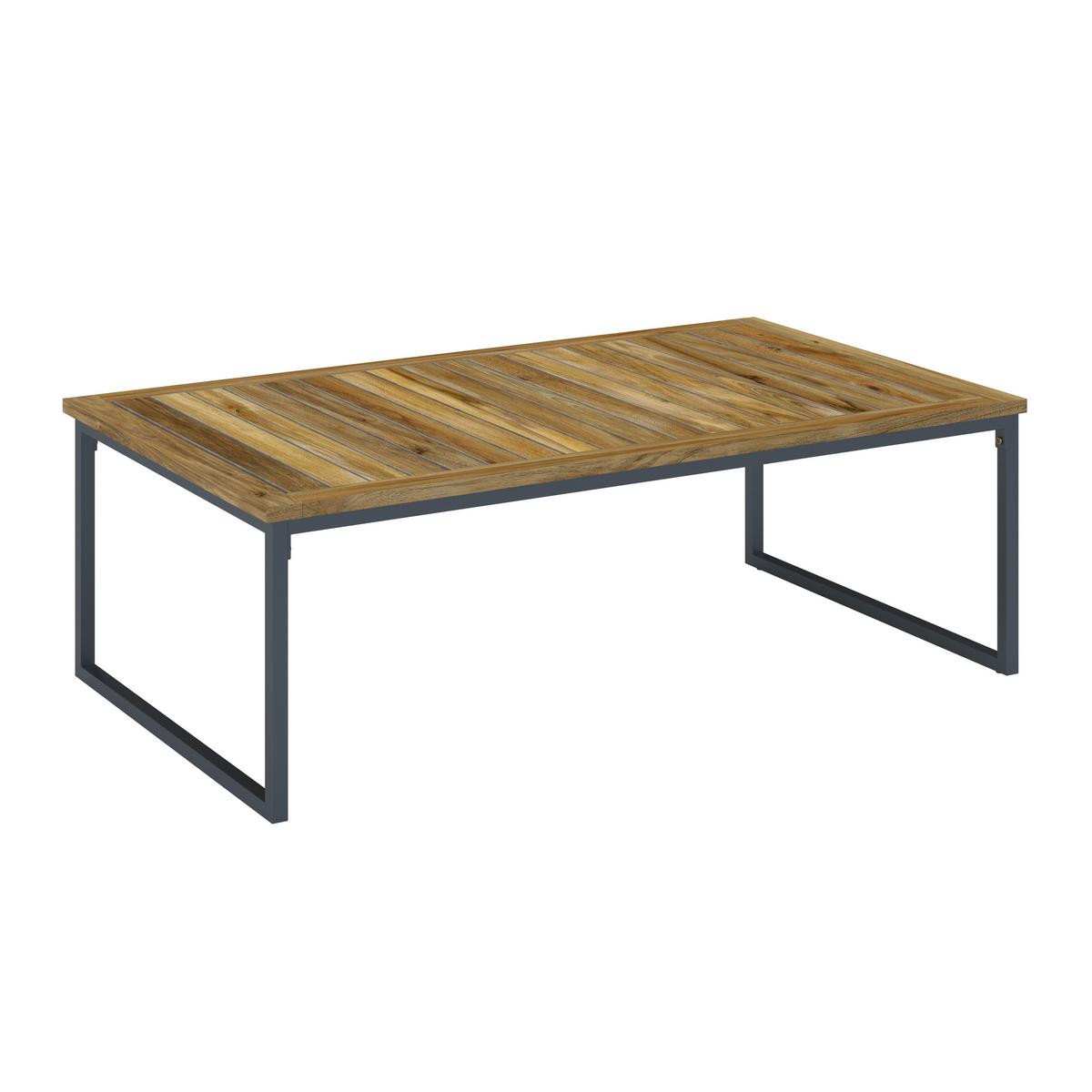 TERASOVÁ SEDACIA SÚPRAVA SILAS - farba akácie/krémová, Modern, kov/drevo (130/85/80cm) - Bessagi Garden