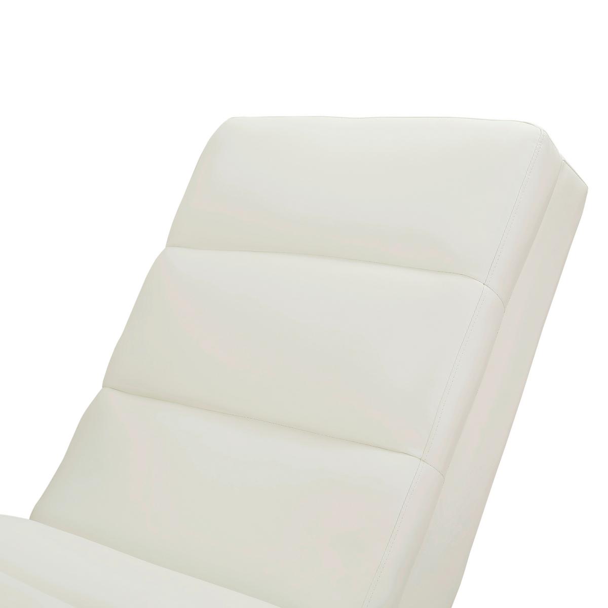 Relaxliege Weiß B: 60 Cm - Silberfarben/Weiß, MODERN, Textil (60/81/171cm) - Livetastic