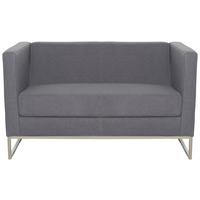 2-Sitzer-Sofa Barbados Dunkelgrau - Dunkelgrau/Silberfarben, MODERN, Textil (122/71/72cm) - MID.YOU