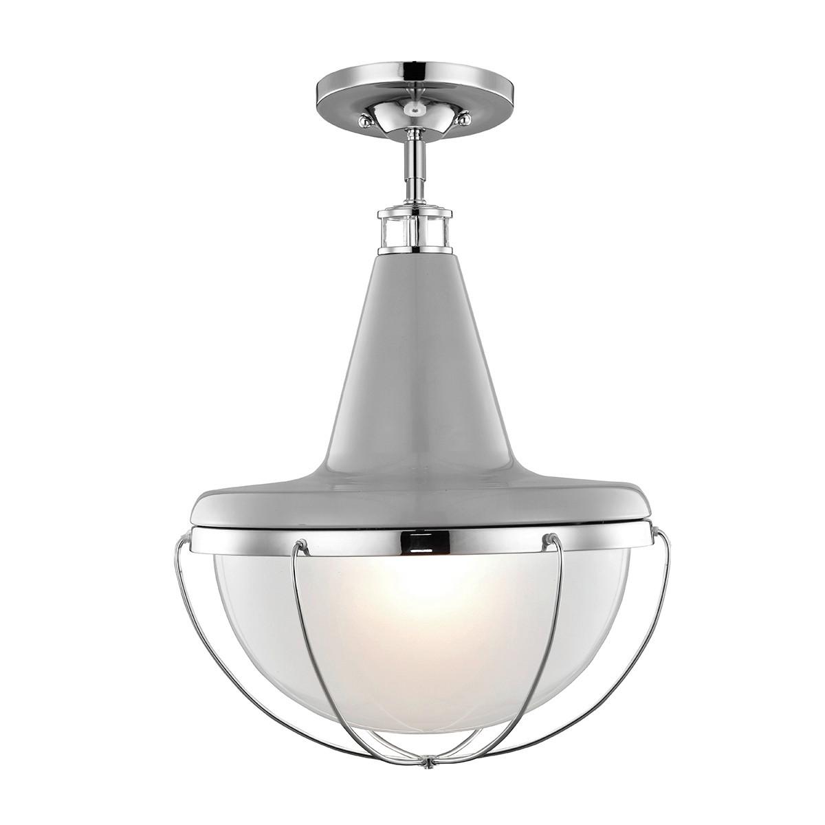 Hängeleuchte Fe-Livingston-P-M - Nickelfarben, Design, Metall (35.2/43.8cm) - Elstead Lighting