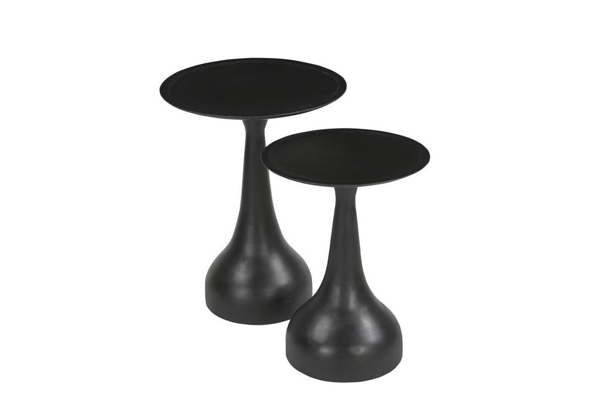 Beistelltisch Schwarz B: 46 cm - Schwarz, Design, Holz (46/46/59cm) - MID.YOU