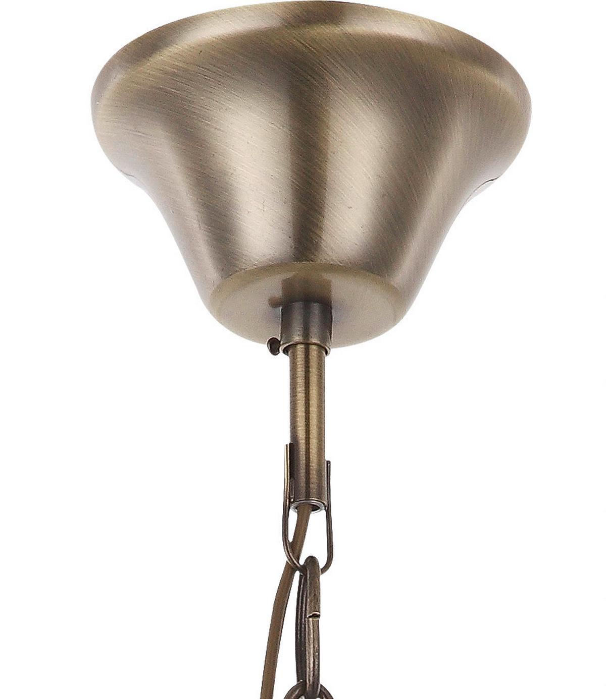 Hängeleuchte Rena H: 120 cm 1-Flammig, Antik-Look - ROMANTIK / LANDHAUS, Glas/Metall (30/120cm) - Globo