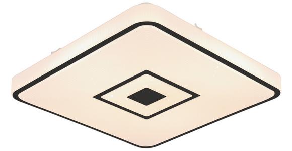 LED-Deckenleuchte L: 37,5 cm - Schwarz/Weiß, Design, Kunststoff/Metall (37,5/37,5/6cm) - Luca Bessoni