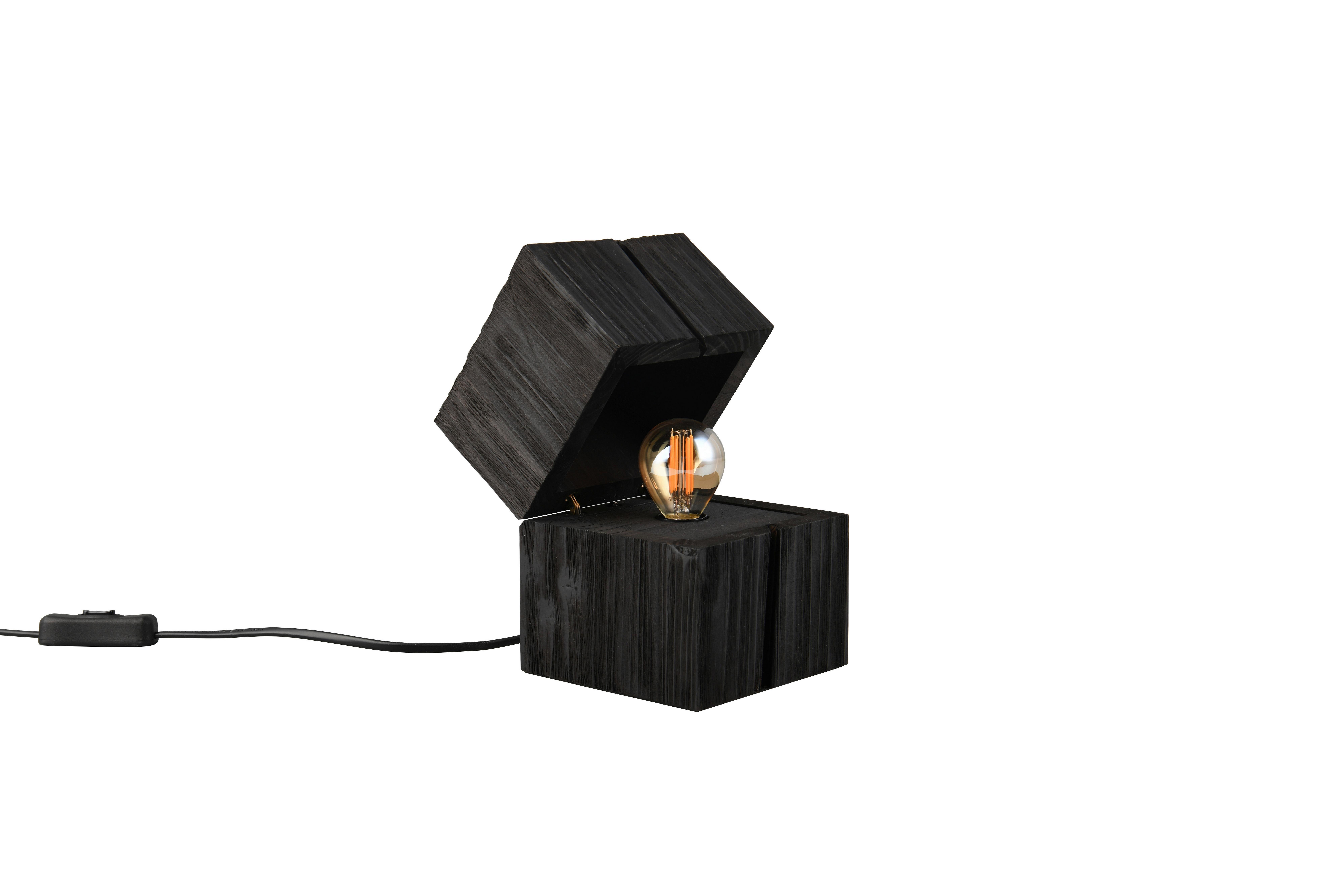 Tischleuchte 514110102 Treasure - Schwarz, Trend, Holz (12/12/16cm) - Trio Leuchten