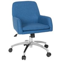 Bürostuhl Shake 400 Blau Bis 110 Kg - Blau/Silberfarben, Basics, Kunststoff/Textil (53/82/62cm) - MID.YOU